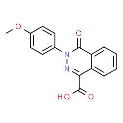 ChemSpider 2D Image | 3-(4-Methoxyphenyl)-4-oxo-3,4-dihydro-1-phthalazinecarboxylic acid | C16H12N2O4