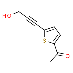 ChemSpider 2D Image | 1-[5-(3-hydroxyprop-1-ynyl)thien-2-yl]ethanone | C9H8O2S