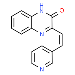 ChemSpider 2D Image | 3-[(Z)-2-(3-Pyridinyl)vinyl]-2(1H)-quinoxalinone | C15H11N3O