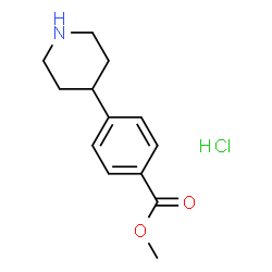 ChemSpider 2D Image | 4-Piperidin-4-yl-benzoic acid methyl ester HCl | C13H18ClNO2