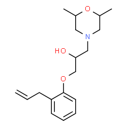 ChemSpider 2D Image | 1-(2-Allylphenoxy)-3-(2,6-dimethyl-4-morpholinyl)-2-propanol | C18H27NO3