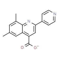 ChemSpider 2D Image | 6,8-Dimethyl-2-(4-pyridinyl)-4-quinolinecarboxylate | C17H13N2O2