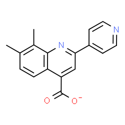 ChemSpider 2D Image | 7,8-Dimethyl-2-(4-pyridinyl)-4-quinolinecarboxylate | C17H13N2O2