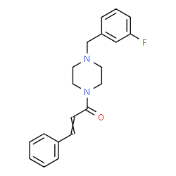 ChemSpider 2D Image | 1-[4-(3-Fluorobenzyl)-1-piperazinyl]-3-phenyl-2-propen-1-one | C20H21FN2O