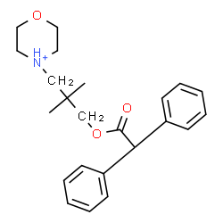 ChemSpider 2D Image | 4-[3-(2,2-Diphenylacetoxy)-2,2-dimethylpropyl]morpholin-4-ium | C23H30NO3
