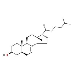 ChemSpider 2D Image | (3beta,5alpha,14beta,17alpha)-Cholest-7-en-3-ol | C27H46O