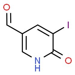 ChemSpider 2D Image | 5-Iodo-6-oxo-1,6-dihydro-3-pyridinecarbaldehyde | C6H4INO2