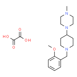 ChemSpider 2D Image | 1-[1-(2-Methoxybenzyl)-4-piperidinyl]-4-methylpiperazine ethanedioate (1:1) | C20H31N3O5
