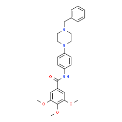 ChemSpider 2D Image | N-[4-(4-Benzyl-1-piperazinyl)phenyl]-3,4,5-trimethoxybenzamide | C27H31N3O4