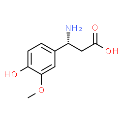ChemSpider 2D Image | (3R)-3-Amino-3-(4-hydroxy-3-methoxyphenyl)propanoic acid | C10H13NO4
