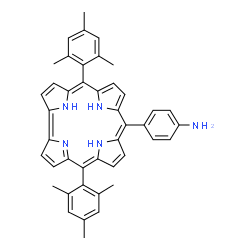 ChemSpider 2D Image | 10-(4-aminophenyl)-5,15-dimesitylcorrole | C43H39N5