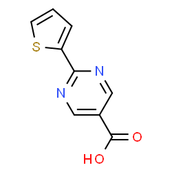 ChemSpider 2D Image | 2-thien-2-ylpyrimidine-5-carboxylic acid | C9H6N2O2S