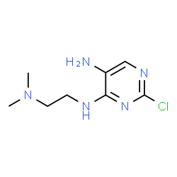 ChemSpider 2D Image | 2-Chloro-N~4~-[2-(dimethylamino)ethyl]-4,5-pyrimidinediamine | C8H14ClN5