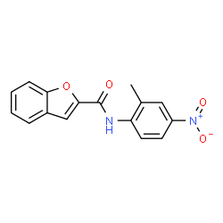 ChemSpider 2D Image | N-(2-Methyl-4-nitrophenyl)-1-benzofuran-2-carboxamide | C16H12N2O4