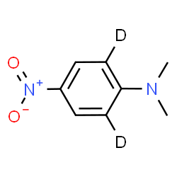 ChemSpider 2D Image | N,N-Dimethyl-4-nitro(2,6-~2~H_2_)aniline | C8H8D2N2O2