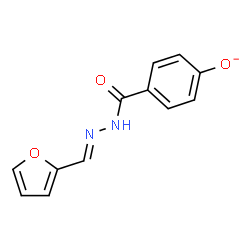 ChemSpider 2D Image | 4-{[(2E)-2-(2-Furylmethylene)hydrazino]carbonyl}phenolate | C12H9N2O3