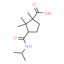 ChemSpider 2D Image | 3-(Isopropylcarbamoyl)-1,2,2-trimethylcyclopentanecarboxylic acid | C13H23NO3