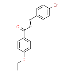 ChemSpider 2D Image | 3-(4-Bromophenyl)-1-(4-ethoxyphenyl)-2-propen-1-one | C17H15BrO2