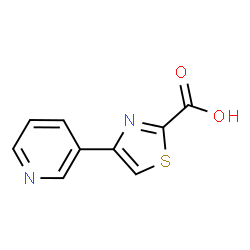 ChemSpider 2D Image | 4-Pyridin-3-yl-1,3-thiazole-2-carboxylic acid | C9H6N2O2S