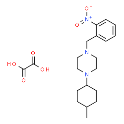 ChemSpider 2D Image | 1-(4-Methylcyclohexyl)-4-(2-nitrobenzyl)piperazine ethanedioate (1:1) | C20H29N3O6