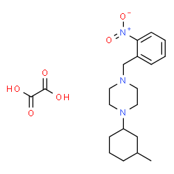ChemSpider 2D Image | 1-(3-Methylcyclohexyl)-4-(2-nitrobenzyl)piperazine ethanedioate (1:1) | C20H29N3O6
