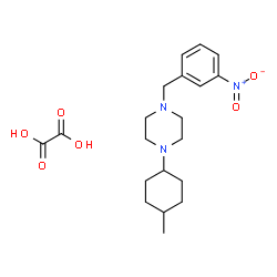 ChemSpider 2D Image | 1-(4-Methylcyclohexyl)-4-(3-nitrobenzyl)piperazine ethanedioate (1:1) | C20H29N3O6