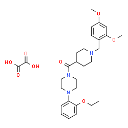ChemSpider 2D Image | [1-(2,4-Dimethoxybenzyl)-4-piperidinyl][4-(2-ethoxyphenyl)-1-piperazinyl]methanone ethanedioate (1:1) | C29H39N3O8