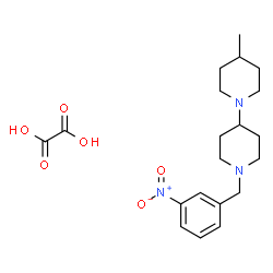 ChemSpider 2D Image | 4-Methyl-1'-(3-nitrobenzyl)-1,4'-bipiperidine ethanedioate (1:1) | C20H29N3O6