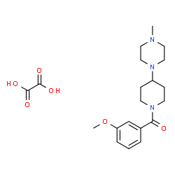 ChemSpider 2D Image | (3-Methoxyphenyl)[4-(4-methyl-1-piperazinyl)-1-piperidinyl]methanone ethanedioate (1:1) | C20H29N3O6