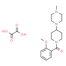 ChemSpider 2D Image | (2-Methoxyphenyl)[4-(4-methyl-1-piperazinyl)-1-piperidinyl]methanone ethanedioate (1:1) | C20H29N3O6