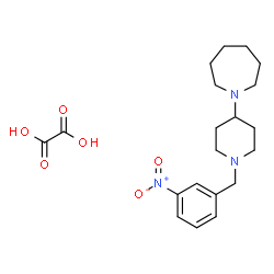 ChemSpider 2D Image | 1-[1-(3-Nitrobenzyl)-4-piperidinyl]azepane ethanedioate (1:1) | C20H29N3O6