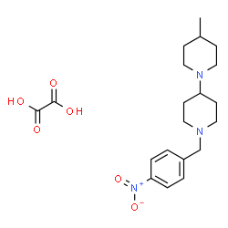 ChemSpider 2D Image | 4-Methyl-1'-(4-nitrobenzyl)-1,4'-bipiperidine ethanedioate (1:1) | C20H29N3O6