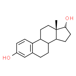 ChemSpider 2D Image | (8xi,9xi,14xi)-estra-1(10),2,4-triene-3,17-diol | C18H24O2
