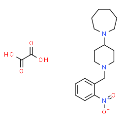 ChemSpider 2D Image | 1-[1-(2-Nitrobenzyl)-4-piperidinyl]azepane ethanedioate (1:1) | C20H29N3O6