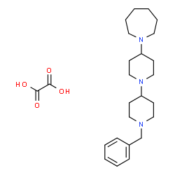 ChemSpider 2D Image | 4-(1-Azepanyl)-1'-benzyl-1,4'-bipiperidine ethanedioate (1:1) | C25H39N3O4