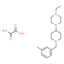 ChemSpider 2D Image | 1-Ethyl-4-[1-(3-methylbenzyl)-4-piperidinyl]piperazine ethanedioate (1:1) | C21H33N3O4