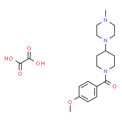 ChemSpider 2D Image | (4-Methoxyphenyl)[4-(4-methyl-1-piperazinyl)-1-piperidinyl]methanone ethanedioate (1:1) | C20H29N3O6