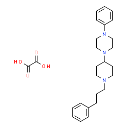ChemSpider 2D Image | 1-Phenyl-4-[1-(3-phenylpropyl)-4-piperidinyl]piperazine ethanedioate (1:1) | C26H35N3O4