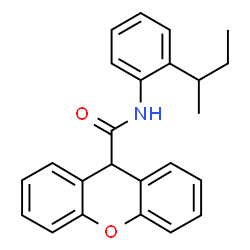 ChemSpider 2D Image | N-(2-sec-Butylphenyl)-9H-xanthene-9-carboxamide | C24H23NO2