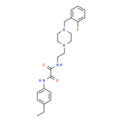 ChemSpider 2D Image | N-(4-Ethylphenyl)-N'-{2-[4-(2-fluorobenzyl)-1-piperazinyl]ethyl}ethanediamide | C23H29FN4O2