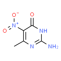 ChemSpider 2D Image | 2-amino-6-methyl-5-nitropyrimidin-4-ol | C5H6N4O3