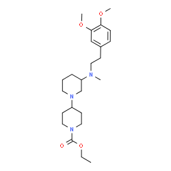 ChemSpider 2D Image | Ethyl 3-{[2-(3,4-dimethoxyphenyl)ethyl](methyl)amino}-1,4'-bipiperidine-1'-carboxylate | C24H39N3O4