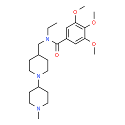 ChemSpider 2D Image | N-Ethyl-3,4,5-trimethoxy-N-[(1'-methyl-1,4'-bipiperidin-4-yl)methyl]benzamide | C24H39N3O4