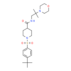 ChemSpider 2D Image | N-[2-Methyl-2-(4-morpholinyl)propyl]-1-{[4-(2-methyl-2-propanyl)phenyl]sulfonyl}-4-piperidinecarboxamide | C24H39N3O4S