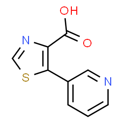 ChemSpider 2D Image | 5-(pyridin-3-yl)-1,3-thiazole-4-carboxylic acid | C9H6N2O2S