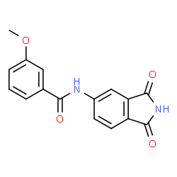 ChemSpider 2D Image | N-(1,3-dioxo-5-isoindolyl)-3-methoxybenzamide | C16H12N2O4