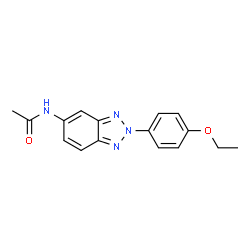 ChemSpider 2D Image | N-[2-(4-Ethoxyphenyl)-2H-benzotriazol-5-yl]acetamide | C16H16N4O2