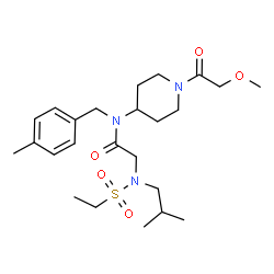ChemSpider 2D Image | N~2~-(Ethylsulfonyl)-N~2~-isobutyl-N-[1-(methoxyacetyl)-4-piperidinyl]-N-(4-methylbenzyl)glycinamide | C24H39N3O5S