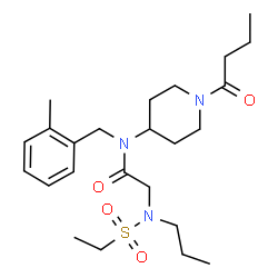 ChemSpider 2D Image | N-(1-Butyryl-4-piperidinyl)-N~2~-(ethylsulfonyl)-N-(2-methylbenzyl)-N~2~-propylglycinamide | C24H39N3O4S
