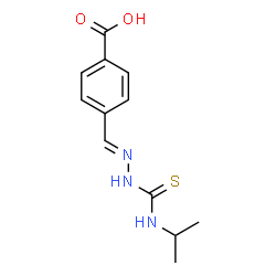 ChemSpider 2D Image | 4-{(E)-[(Isopropylcarbamothioyl)hydrazono]methyl}benzoic acid | C12H15N3O2S